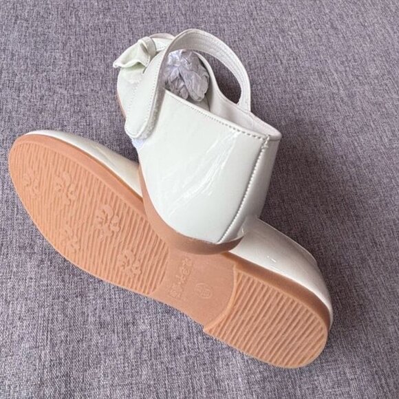 Mary Jane Flats for Girls, White Patent Dress Shoes Kids 1.5 - Picture 4 of 6